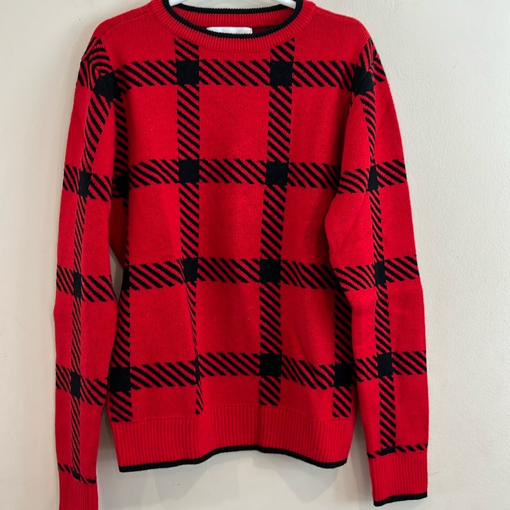 Charter‎ Club Girls Red Black Sweater Size M